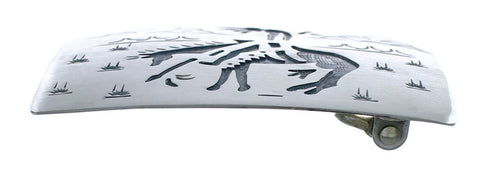 Native American Navajo Sterling Silver End Of The Trail Belt Buckle JX124352